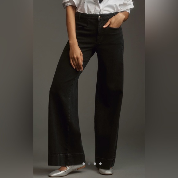 Maeve Pants - NWT Maeve Anthropologie low-rise wide leg trouser jeans 33P XE